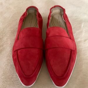 COLE HAAN Grand Ambition Amador Loafer Flats Red Suede Size 7 1/2